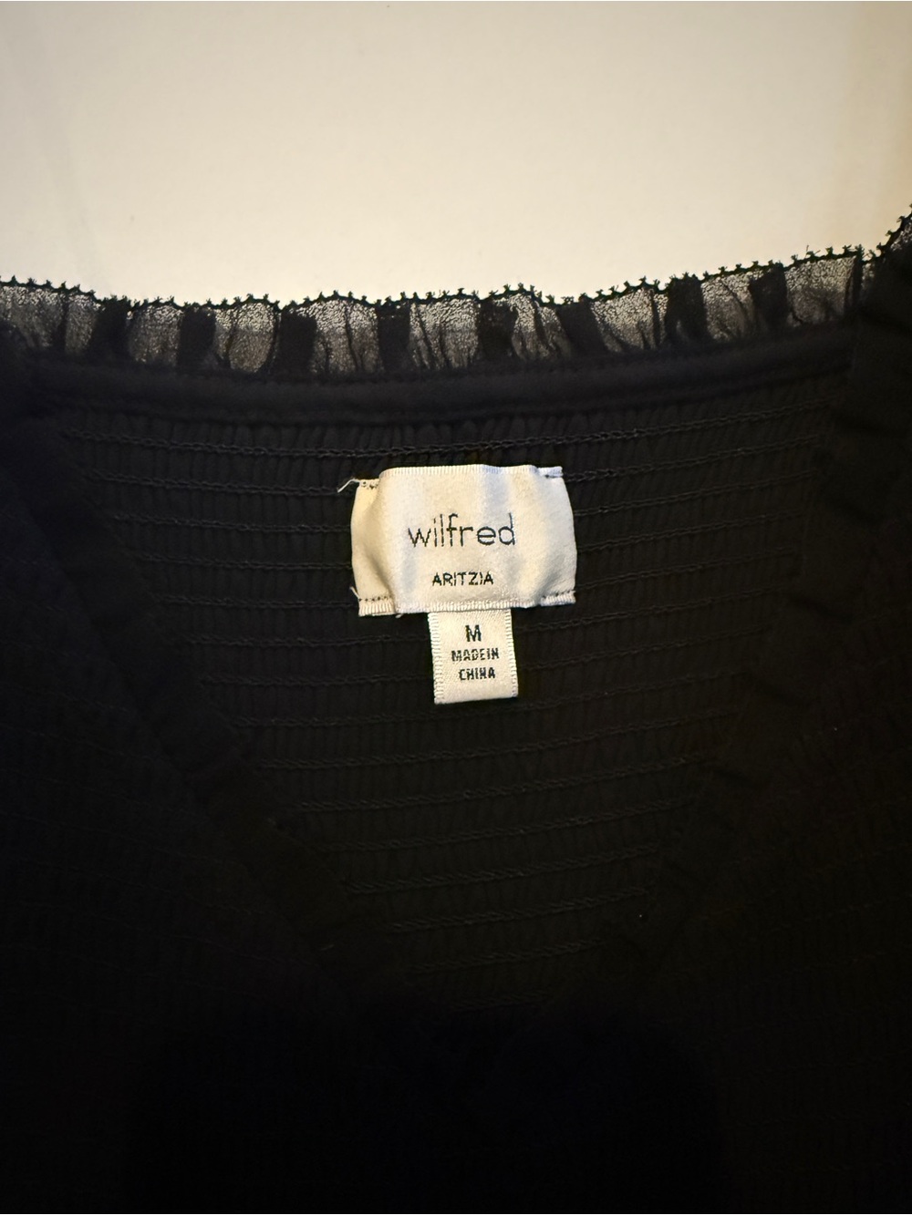 Aritzia Wilfred Black Lace-Trim Midi Dress - Picture 2 of 4